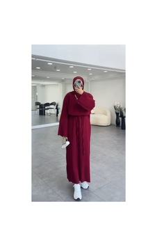 Bomii Volanlı Elbise Bordo - 936984057 Bordo Bomii Volanlı Elbise Bordo - 936984057 Bordo