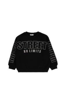 Civil Boys No Limits Baskılı 6-9 Yaş Sweatshirt - Siyah Civil Boys No Limits Baskılı 6-9 Yaş Sweatshirt - Siyah