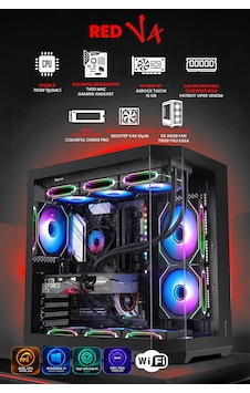 Gamers Arena RED V4 R5-7500F 16 GB 512 GB M2 SSD RX9070XT Free Dos Masaüstü Oyuncu Bilgisayarı Gamers Arena RED V4 R5-7500F 16 GB 512 GB M2 SSD RX9070XT Free Dos Masaüstü Oyuncu Bilgisayarı