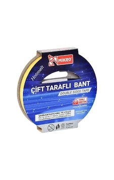 Mikro Çift Taraflı Bant 18mmx25mt - 2 Adet Mikro Çift Taraflı Bant 18mmx25mt - 2 Adet