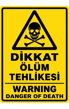 Dikkat Ölüm Tehlikesi 50x70cm Pvc Isg Levha V2 Dikkat Ölüm Tehlikesi 50x70cm Pvc Isg Levha V2