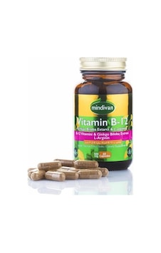Mindivan Vitamin B12 &Ginkgo Bloba Eki & L Arginin 60   Kapsül