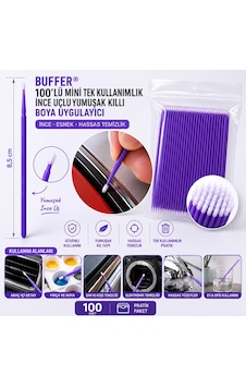 100 Lü Mini Tek Kullanımlık Araba Rötüş Fırçası - İnce Uçlu Yumuşak Kıllı Boya Uygulayıcı 100 Lü Mini Tek Kullanımlık Araba Rötüş Fırçası - İnce Uçlu Yumuşak Kıllı Boya Uygulayıcı