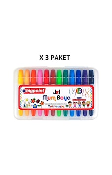 Bigpoint Jel Mum Boya 12 Renk X 3 Adet Çok Renkli