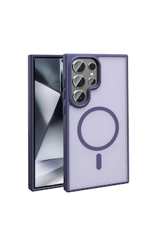 Samsung Galaxy Uyumlu S24 Ultra Kılıf M-safe Şarj Özellikli Mat Arka Yüzey Zore Sio Kapak Koyu Mor Samsung Galaxy Uyumlu S24 Ultra Kılıf M-safe Şarj Özellikli Mat Arka Yüzey Zore Sio Kapak Koyu Mor