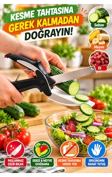 Panolu Makas Paslanmaz Çelik Sebze Meyve Et Doğrayıcı Çok Amaçlı Mutfak Makası Pratik Dilimleyici Panolu Makas Paslanmaz Çelik Sebze Meyve Et Doğrayıcı Çok Amaçlı Mutfak Makası Pratik Dilimleyici
