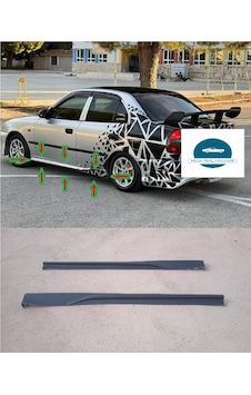 Hyundai Accent Admire Marşpiyel Takımı 3 Boyasız Ham Siyah Fiberclass