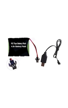 4.8v 1100mah Siyah Soketli Oyuncak Araba Pili Ve Usb Şarj Cihazı 4.8v 1100mah Siyah Soketli Oyuncak Araba Pili Ve Usb Şarj Cihazı