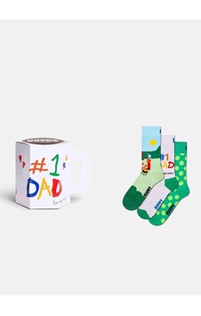 Happy Socks Beyaz Erkek Desenli Çorap 3-pack No. 1 Dad Socks Gift Set Happy Socks Beyaz Erkek Desenli Çorap 3-pack No. 1 Dad Socks Gift Set