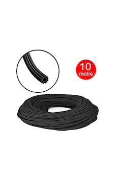 Alüminyum Sineklik Teli Fitili Siyah 5mm Kapı Pencere Tül Sabitleme Lastik Contası -10 Metre Alüminyum Sineklik Teli Fitili Siyah 5mm Kapı Pencere Tül Sabitleme Lastik Contası -10 Metre