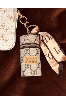 Elora Atelier Fular Detaylı Mini Çanta Charm Ekru Elora Atelier Fular Detaylı Mini Çanta Charm Ekru