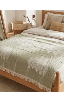 Müslin 220 X 240cm Çift Kişilik Pike Yeşil Beyaz Beyaz - Yeşil Müslin 220 X 240cm Çift Kişilik Pike Yeşil Beyaz Beyaz - Yeşil