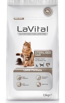 La Vital Sterilised Kuzu Etli Kısırlaştırılmış Yetişkin Kedi Maması 1500 G La Vital Sterilised Kuzu Etli Kısırlaştırılmış Yetişkin Kedi Maması 1500 G