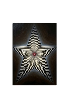 Çizgili Optik Yıldız Geometrik Tablosu Dekoratif Kanvas - Mdf Ahşap Tablo Çok Renkli Çizgili Optik Yıldız Geometrik Tablosu Dekoratif Kanvas - Mdf Ahşap Tablo Çok Renkli