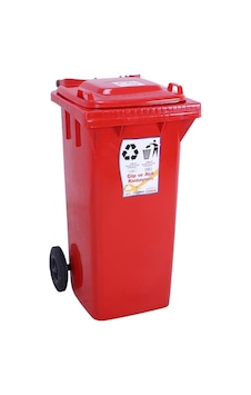 Sağlam Plastik Çöp Ve Atık Konteyneri 120 Lt Tekerlekli Kırmızı Diğer Sağlam Plastik Çöp Ve Atık Konteyneri 120 Lt Tekerlekli Kırmızı Diğer