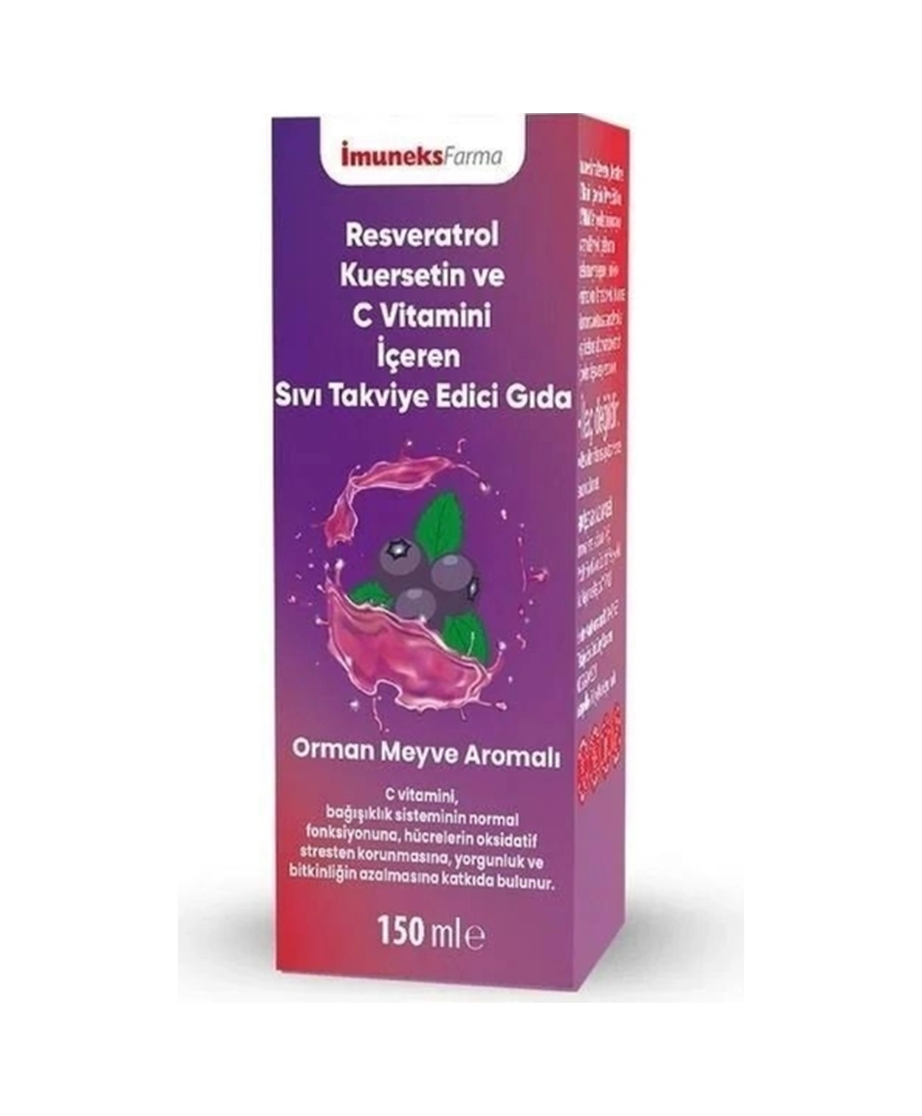 İmuneks Resveratrol Şurup 150 Ml İmuneks Resveratrol Şurup 150 Ml