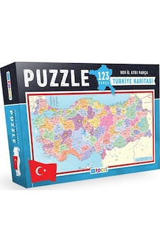 Blue Focus Türkiye Haritası Kutulu Puzzle 123 Parça Blue Focus Türkiye Haritası Kutulu Puzzle 123 Parça