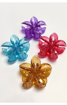 Simli Lotus Toka 8 Cm Çok Renkli Simli Lotus Toka 8 Cm Çok Renkli