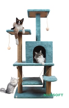 Nursoft Violet Salıncaklı Yuvalı Lüx Kedi Tırmalama Oyun Evi - Nursoft Y-01 Nursoft Violet Salıncaklı Yuvalı Lüx Kedi Tırmalama Oyun Evi - Nursoft Y-01