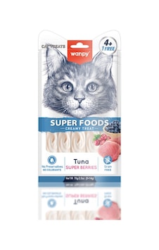 Wanpy Süper Meyveli Ton Balıklı Krema Kedi Ödülü 5x14 Gr Wanpy Süper Meyveli Ton Balıklı Krema Kedi Ödülü 5x14 Gr
