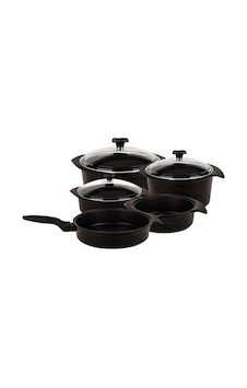 Aryıldız Flipper Cam Tencere Set Siyah Aryıldız Flipper Cam Tencere Set Siyah