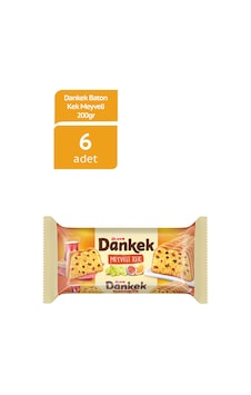 Ülker Dankek Baton Kek Meyveli 200gr X6 Adet Ülker Dankek Baton Kek Meyveli 200gr X6 Adet