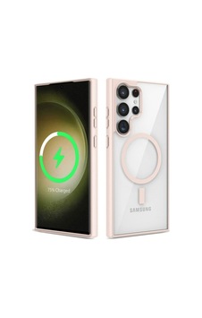 Galaxy S23 Ultra Kılıf M-safe Wireless Şarj Özellikli Silikon Zore Ege Kapak Pembe Galaxy S23 Ultra Kılıf M-safe Wireless Şarj Özellikli Silikon Zore Ege Kapak Pembe