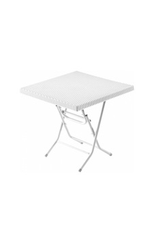 Rattan Katlanabilir Ayaklı Masa, 75x75 Cm, Beyaz Diğer Rattan Katlanabilir Ayaklı Masa, 75x75 Cm, Beyaz Diğer