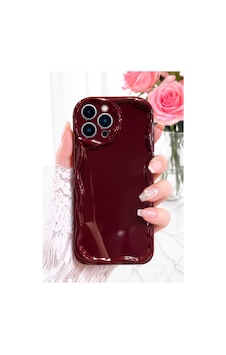 Fibaks iPhone 14 Pro Max Uyumlu Kılıf Kamera Korumalı Dalga Kenarlı Darbe Emici Bordo Silikon Kapak Fibaks iPhone 14 Pro Max Uyumlu Kılıf Kamera Korumalı Dalga Kenarlı Darbe Emici Bordo Silikon Kapak