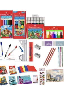 Faber-castell Kırtasiye Set İlkokul 2. 3. 4. Sınıf Tam Set 30 Prç