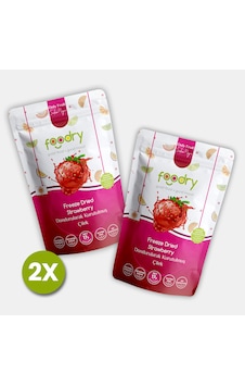 Freeze-dry Çilek Freeze Dried Strawberry Dondurularak Kurutulmuş Meyve Kurusu 17gx2 34 G Freeze-dry Çilek Freeze Dried Strawberry Dondurularak Kurutulmuş Meyve Kurusu 17gx2 34 G