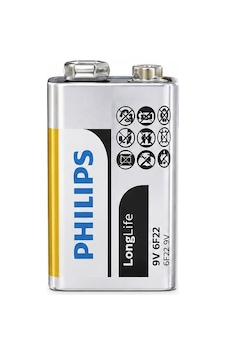 Philips Longlife 9v Kare Pil 6f22 Uzun Ömürlü Çinko Karbon Pil Philips Longlife 9v Kare Pil 6f22 Uzun Ömürlü Çinko Karbon Pil