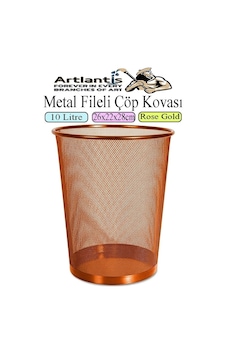 Renkli Çöp Kovası Paslanmaz Çelik Fileli 1 Adet Ofis Büro Okul Çöp Kovası Metal Delikli Kolay Kullanım Bakır Renkli Çöp Kovası Paslanmaz Çelik Fileli 1 Adet Ofis Büro Okul Çöp Kovası Metal Delikli Kolay Kullanım Bakır