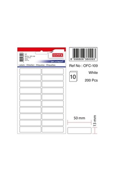 Ofc-109 Beyaz Etiket Poşet