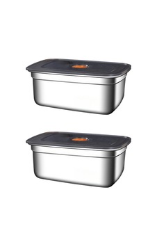 2 Adet Çelik 1500 Ml Yemek Meyve Et Buzdolabı Beslenme Saklama Kabı Mt220 Gri 2 Adet Çelik 1500 Ml Yemek Meyve Et Buzdolabı Beslenme Saklama Kabı Mt220 Gri