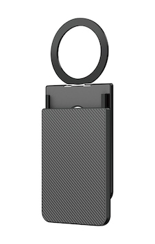 Lenyes Lmw103 Sürgü Tasarımlı Magnetik Aramid Fiber Metal Standlı Kartlık Siyah