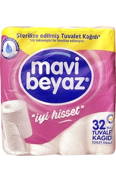 Mavi Beyaz 2 Katlı Tuvalet Kağıdı 32'li Mavi Beyaz 2 Katlı Tuvalet Kağıdı 32'li
