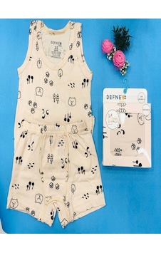 Defne Baby % 95 Pamuklu Unısex Çocuk Atlet Boxer İç Çamaşır Takımı-607 Kahverengi Defne Baby % 95 Pamuklu Unısex Çocuk Atlet Boxer İç Çamaşır Takımı-607 Kahverengi