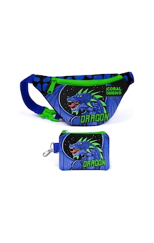 Coral High Mavi Yeşil Dragon Bel Çantası Ve Bozuk Para Çantası Seti - Erkek Çocuk Çok Renkli Coral High Mavi Yeşil Dragon Bel Çantası Ve Bozuk Para Çantası Seti - Erkek Çocuk Çok Renkli