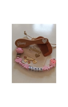 Bebek Hediyelik-emzik Zinciri - Tarak Fırça Set Bebek Hediyelik-emzik Zinciri - Tarak Fırça Set