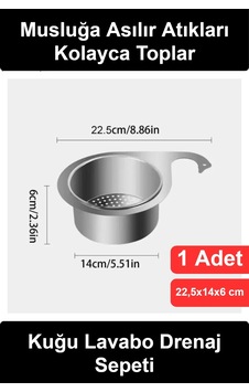 Drenajsepeti Kuğu Tasarımlı Paslanmaz Çelik Lavabo Drenaj Sepeti Musluğa Asılabilir Mutfak Evye Süz Çok Renkli