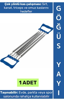 Egzersizaleti Sırt Kanat Triceps Omuz Kas Spor Fitness Antrenman Dayanıklı Çelik 5'li Göğüs Yayı Çok Renkli