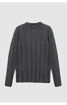 Twn Slim Fit Siyah Rib Örgü Kazak 3ec063302441m 001