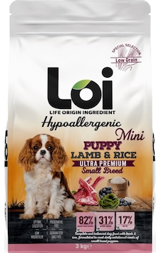 Loi Hipoalerjenik Kuzu Etli Küçük Irk Yavru Köpek Maması 3 KG Loi Hipoalerjenik Kuzu Etli Küçük Irk Yavru Köpek Maması 3 KG