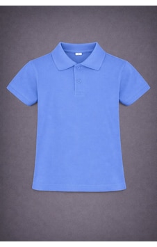 Polo Yaka Kısa Kol Tshirt Mavi