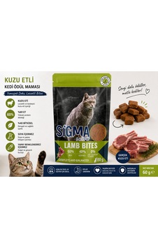 Sigma Love Pets Lamb Bites Kuzu Etli Kedi Ödülü 60 Gr Yüksek Proteinli Düşük Tahıllı Kedi Atıştırmalığı Sigma Love Pets Lamb Bites Kuzu Etli Kedi Ödülü 60 Gr Yüksek Proteinli Düşük Tahıllı Kedi Atıştırmalığı