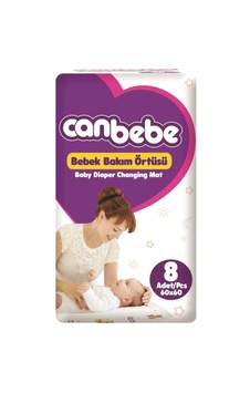 Bebek Bakım Örtüsü Canbebe 60x60cm 8li Bebek Bakım Örtüsü Canbebe 60x60cm 8li