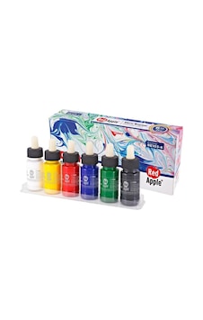 Red Apple Ebru Boyası 6 Renkx25 Ml Set Red Apple Ebru Boyası 6 Renkx25 Ml Set