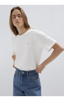 Mavi - Mavi Jeans Baskılı Ekru Tişört 1613804-80194 Ekru