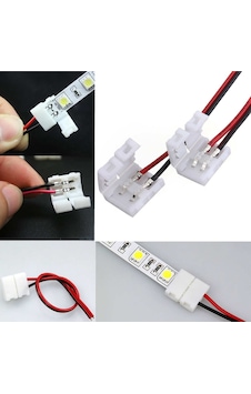 1 Adet 5050 2 Pin Şerit Led Ekleme Aparatı 3 Çipli 15 Cm Kablo 1 Adet 5050 2 Pin Şerit Led Ekleme Aparatı 3 Çipli 15 Cm Kablo